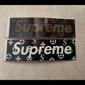 Supreme Louis Vuitton Box Logo Stickers Sticker Brown + black set Monogram